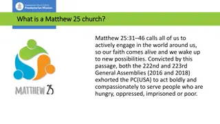 The Concept of a Matthew 25 Church and Dismantling Structural Racism