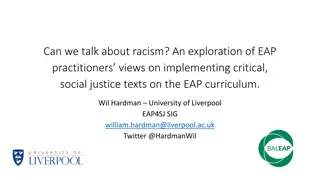 Exploration of EAP Practitioners' Views on Implementing Critical Social Justice Texts