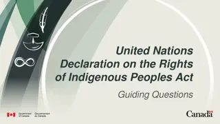 Ensuring Consistency of Federal Laws with the United Nations Declaration on the Rights of Indigenous Peoples