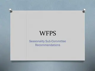 Recommendations of WFPS Seasonality Sub-Committee