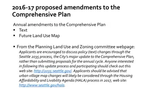 Proposed Amendments to Seattle's Comprehensive Plan 2016-17 Process Overview