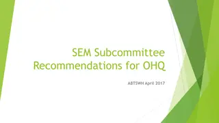 Recommendations for Updating Occupational Health Questionnaire (OHQ) Content