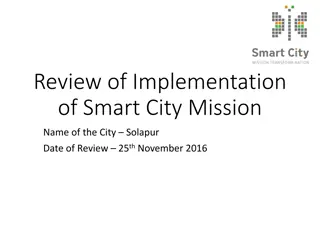 Progress Update on Smart City Mission Implementation in Solapur