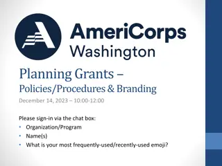 Comprehensive Planning, Grants, Policies & Procedures, and Branding Workshop on December 14, 2023