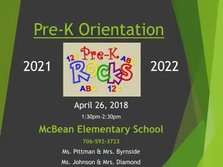 Pre-K Program Overview and Requirements at McBean Elementary School