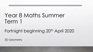 Math Lessons Overview for Year 8 - Summer Term 1 Geometry