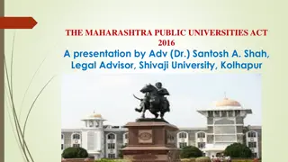 The Maharashtra Public Universities Act 2016 - Key Highlights and Recommendations