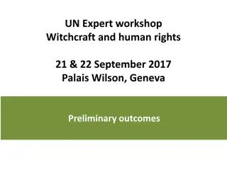 Understanding Witchcraft and Human Rights: Workshop Outcomes and Perspectives