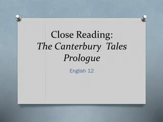 Exploring The Canterbury Tales Prologue: Reading Strategies and Comprehension