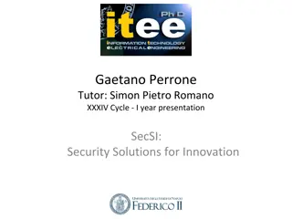 Innovative Security Solutions: Gaetano Perrone Tutor Simon Pietro Romano