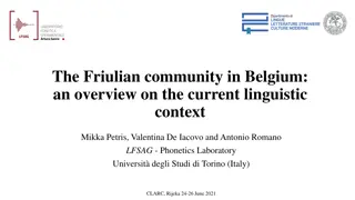 The Friulian Community in Belgium: A Sociolinguistic Overview