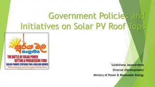 Government Policies and Initiatives on Solar PV Rooftops by Ministry of Power & Renewable Energy