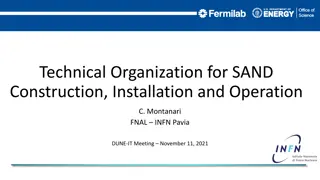 Technical Organization for SAND Construction, Installation, and Operation