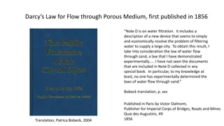 Darcy's Law for Flow through Porous Medium and Water Filtration Device