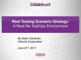 Real Testing Scenario Strategy in a TestOps Environment