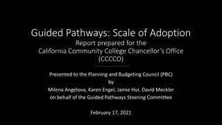 Guided Pathways Scale of Adoption Report for California Community College