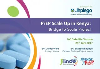 PrEP Scale Up in Kenya: Bridge to Scale Project Overview