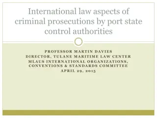 International Law Aspects of Criminal Prosecutions by Port State Control Authorities