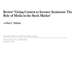 Media Influence on Investor Sentiment and Stock Market Behavior