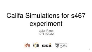 Califa Simulations and Experimental Observations in Nuclear Physics Research