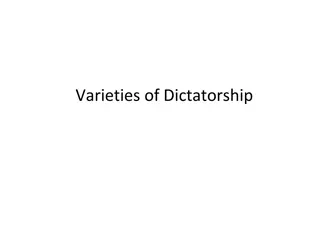 Types of Dictatorships: A Comprehensive Overview