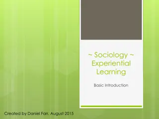 Exploring Sociology through Experiential Learning Options