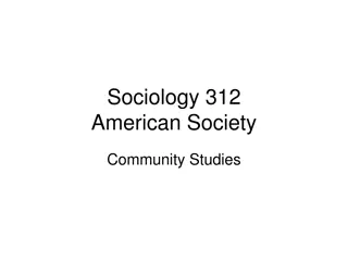 Community Studies in American Sociology