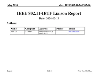 IEEE 802.11-IETF Liaison Report May 2024