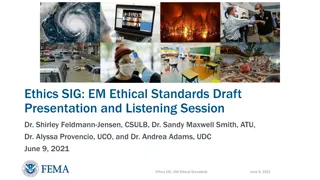 Ethical Standards in Emergency Management: Presentation Highlights