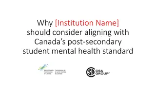 Enhancing Post-Secondary Student Mental Health in Canada: A Case for Alignment