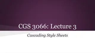 Cascading Style Sheets (CSS) - An Introduction