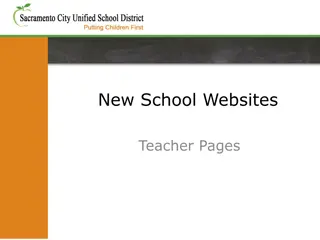 New School Websites - Teacher Pages Guide