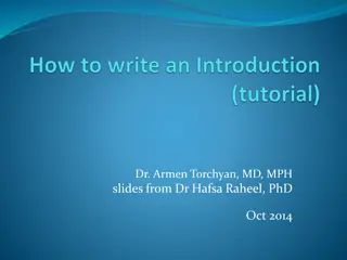 Mastering the Art of Writing Effective Introductions for Manuscripts