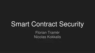 Smart Contract Security and Verification