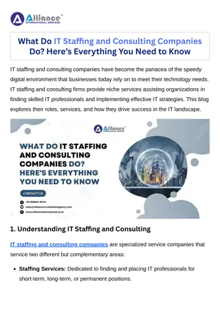 What Do IT Staffing and Consulting Companies Do Here's Everything You Need to Know