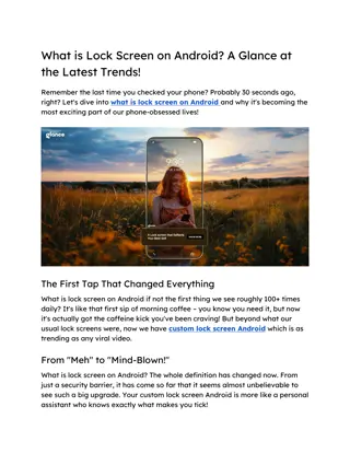 What is Lock Screen on Android_ A Glance at the Latest Trends!