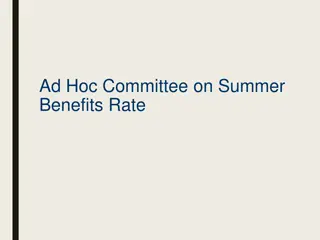 Ad Hoc Committee on Summer Benefits Rate Summary