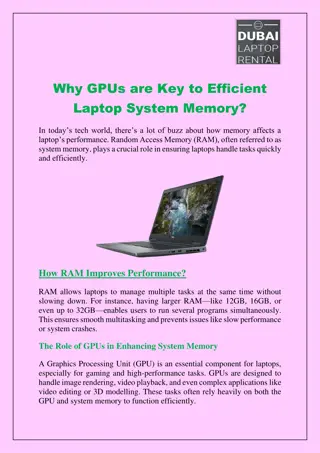 Why GPUs Are Key to Efficient Laptop System Memory?