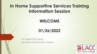 In-Home Supportive Services Training Information Sessions Schedule