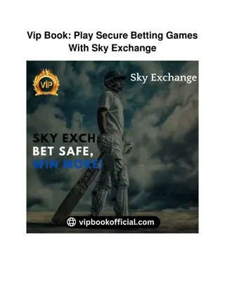 Vip Book_ Play Secure Betting Games With Sky Exchange