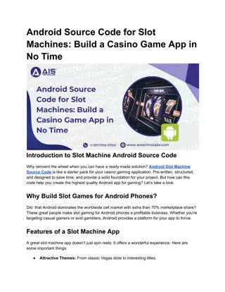 Android Source Code for Slot Machines_ Build a Casino Game App in No Time