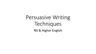 Mastering Persuasive Writing Techniques for N5 & Higher English