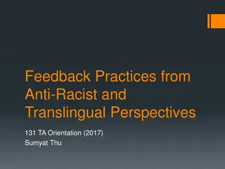 Promoting Anti-Racist and Translingual Feedback Practices in Language Education