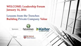 Lessons in Building Private Company Value: Key Insights from Leadership Forum