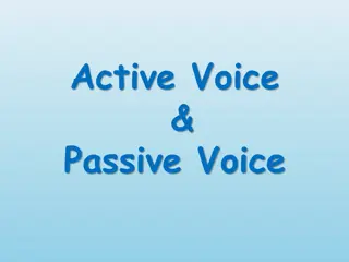 Active and Passive Voice in Grammar