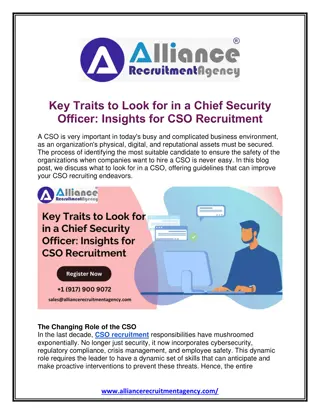 Key Traits to Look for in a Chief Security Officer Insights for CSO Recruitment