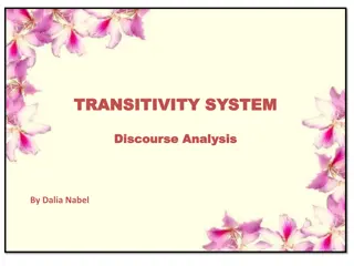 Transitivity in Discourse Analysis by Dalia Nabel