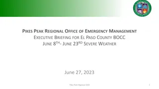 Severe Weather Executive Briefing - El Paso County - Pikes Peak Region