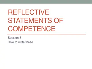 Reflective Statements of Competence: Writing Guidelines and Examples