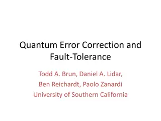 Quantum Error Correction and Fault Tolerance Overview